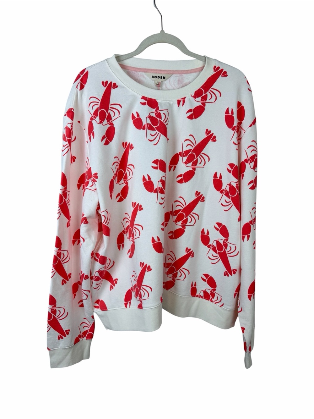 Boden NWT Hannah Sweatshirt Lobster Print